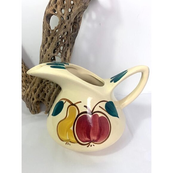 Vintage Purinton Dutch Jug Pitcher Hand Painted Fruit - Picture 4 of 10